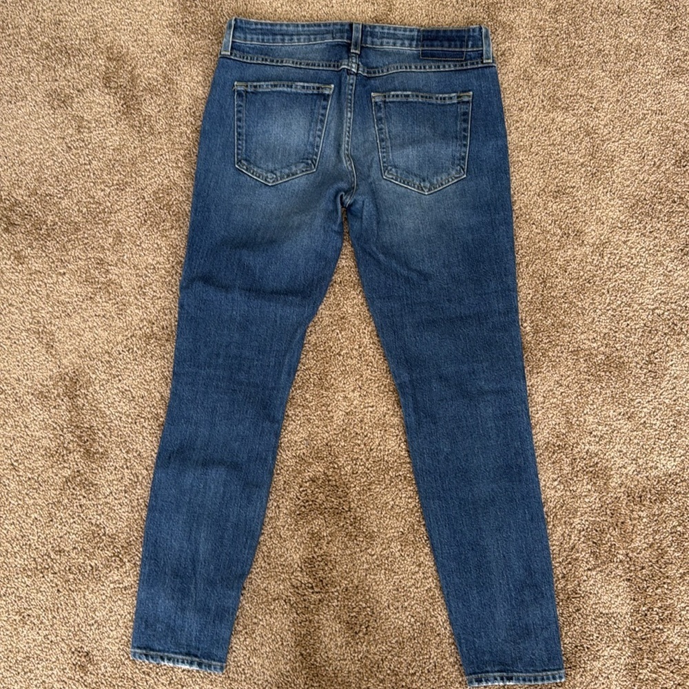 AMO Twist Zip Sapphire Wash Skinny Ankle Jeans - Picture 4 of 11